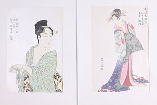 (2) Chobunsai Eishi Woodblock Prints