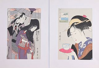 (2) Kitagawa Utamaro Woodblock Prints