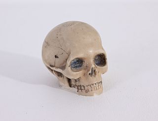 17th/18th C. Alabaster Memento Mori Skull