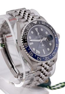 ROLEX BLACK & BLUE GMT MASTER II STAINLESS, 40MM