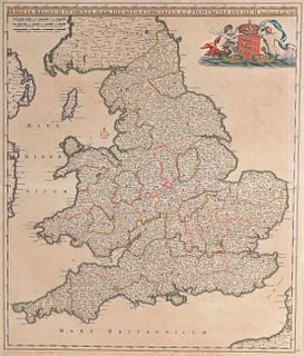 Antique Map of England - 1670