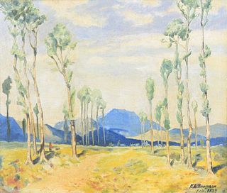 French School, 1937 Landscape painting