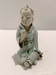 Chinese Song Style Qingbai Figure of a Boy