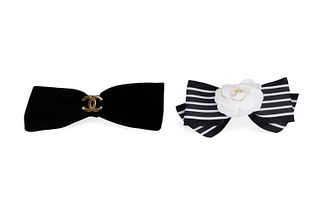 TWO VINTAGE CHANEL BOW ACCESSORIES