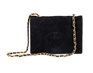 Sold at Auction: Chanel Mini Quilted Red Suede Octagonal Flap Bag