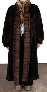 LADIES GIVENCHY MINK AND SABLE FUR COAT