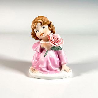 Florence Giuseppe Armani Figurine, Sitting Girl with Rose