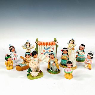 16pc Set of Artaffects Native American Figurines