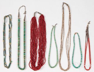 Group of Native American Indian necklaces