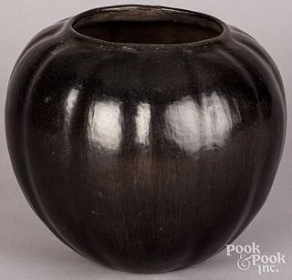 Santa Clara, Pueblo Indian blackware melon jar