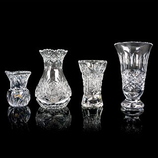 4pc Crystal Miniature Vase Set