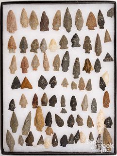 Collection of Native American stone points