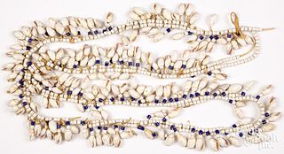 California Indian shell necklace, late 19th c.