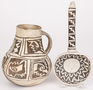 Two pieces Anasazi Indian pottery