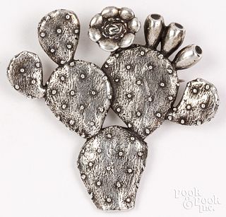 James Avery sterling silver cactus pendant/brooch