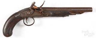 Flintlock pistol, approximately .62 caliber