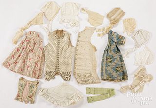 Early clothing including embroidered vests, etc.