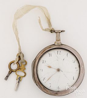 Irish silver key wind pocket watch
