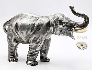 German Sterling Silver (358g) Elephant Statue