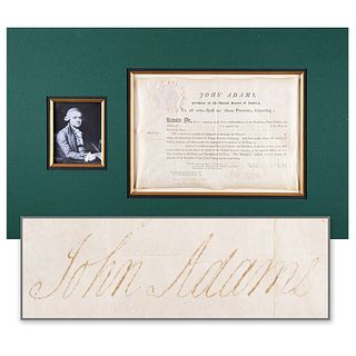 John Adams Document Signed as President for Alexander Murray, One of the US Navy&#39;s First Post-Captains