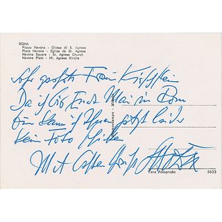 Otto Dix Autograph Note Signed