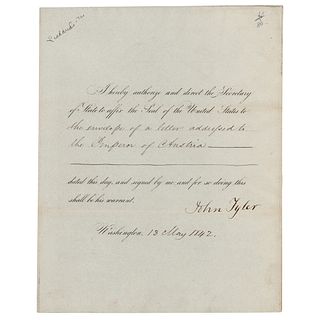 President John Tyler Sends a Letter to Ferdinand I of Austria
