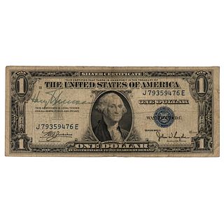 &#39;The buck stops here!&#39; - sought-after silver certificate one-dollar bill signed by Harry Truman<br><br />