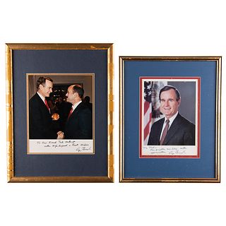 George Bush (2) Signed Photographs