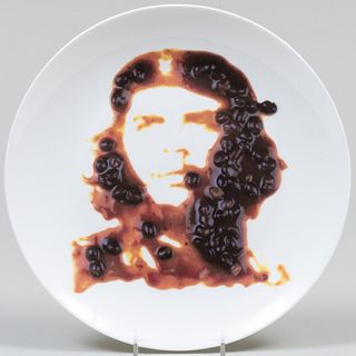 Vik Muniz Limited Edition Plate for the Coalition for the Homeless 'Che (Black Beans) After Alberto Korda'