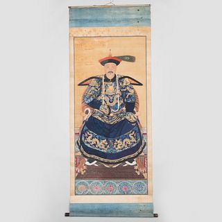 Chinese Ancestor Portrait Scroll
