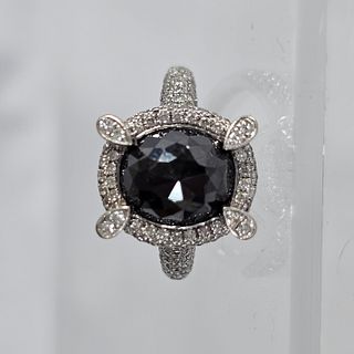 Black Diamond, Diamond, 14k White Gold Ring