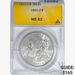 1901-O Morgan Silver Dollar ANACS MS62