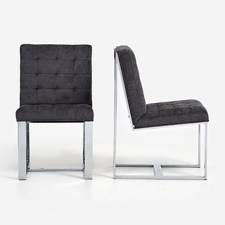  Milo Baughman for Thayer Coggin, Pair of 8101 Chairs (1970s)
