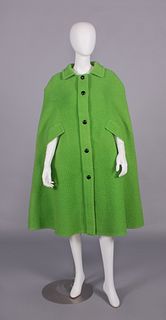 COUTURE DIOR KELLY GREEN WOOL CAPE, PARIS, A/W 1966