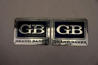 (2) Name Plates from Grand Banks Yachts