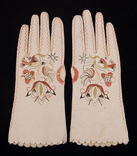 GENTS LEATHER GLOVES, ENGLAND, 1750-1780