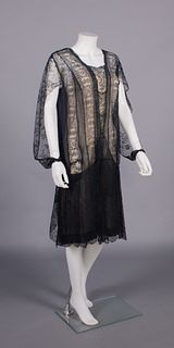GABRIELLE CHANEL CHANTILLY LACE EVENING DRESS, MID 1920s