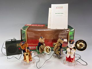 MR. CHRISTMAS BEAR BRASS BAND DECORATION IN BOX