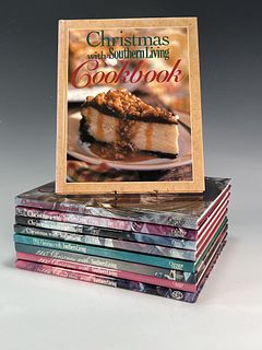 CHRISTMAS WITH SOUTHERN LIVING 1991 - 1999 & COOKBOOK