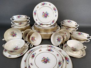 LENOX ROSE PATTERN CHINA SERVICE FOR 7 PLUS