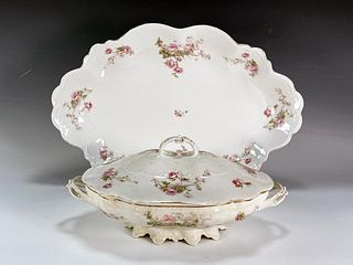 M. Z. AUSTRIA PLATTER AND COVERED DISH