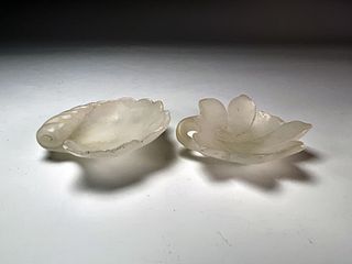 TWO SMALL CARVED SHELL BOWLS
