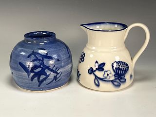 2 SIGNED POTTERY PIECES