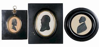 (3) EARLY 19TH C. SILHOUETTES OF MEN