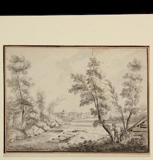 ILLEGIBLY SIGNED DUTCH DRAWING