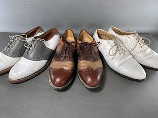 THREE PAIRS OF MENS GOLF SHOES