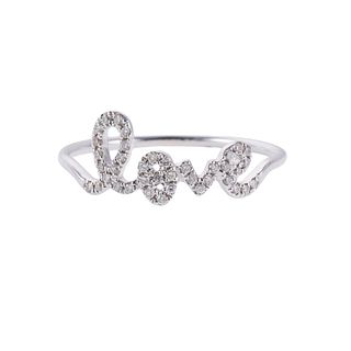 Sydney Evan 14k Gold Diamond Love Ring