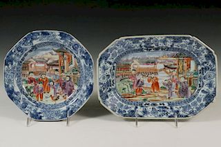 (2) CHINESE EXPORT PORCELAIN PLATES