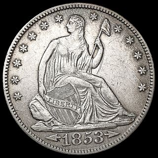 1853-O Arws & Rays Seated Liberty Half Dollar CHOI