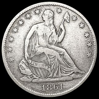 1861-S Seated Liberty Half Dollar NICELY CIRCULATE